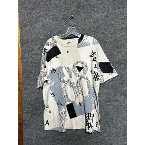 Vintage Aussie Shirt Mens Medium Multicolor All Over Typography Graphic Tee USA